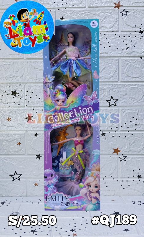MUÑECA 2EN1 HADA/SIRENA CAJA