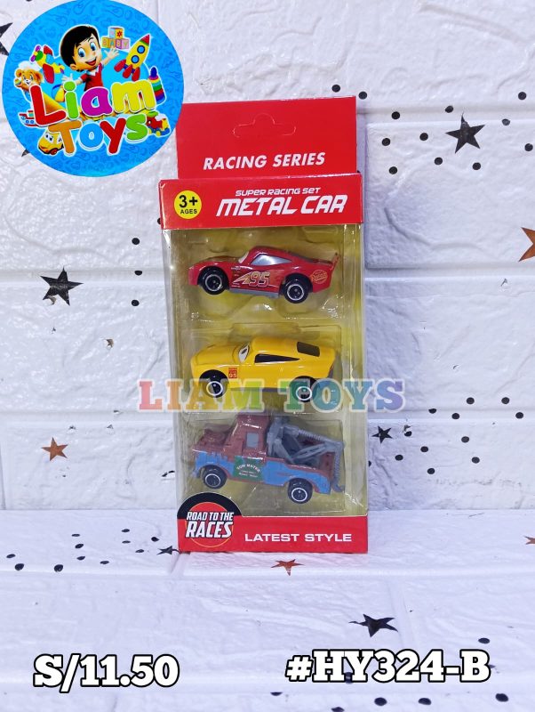 CARRO METAL X3 RACES CAJA ROJA