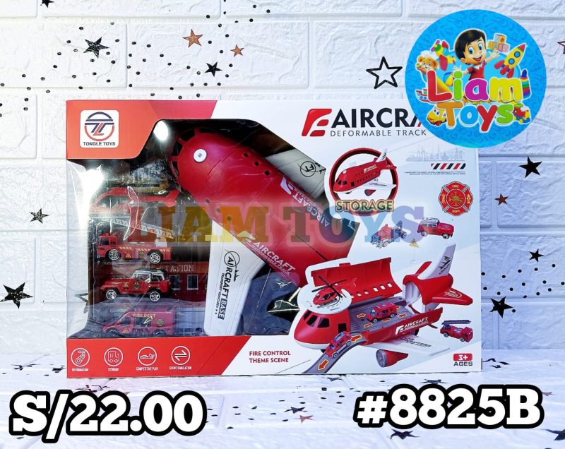 AVION C/CARRITO X3 CAJA