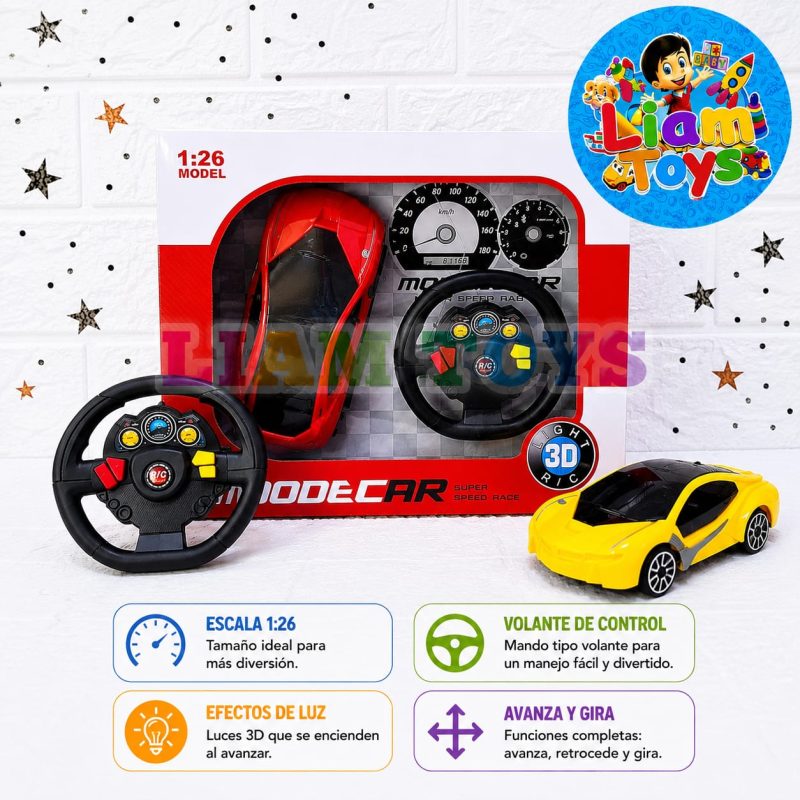 CARRO CONTROL C/TIMON ROJO