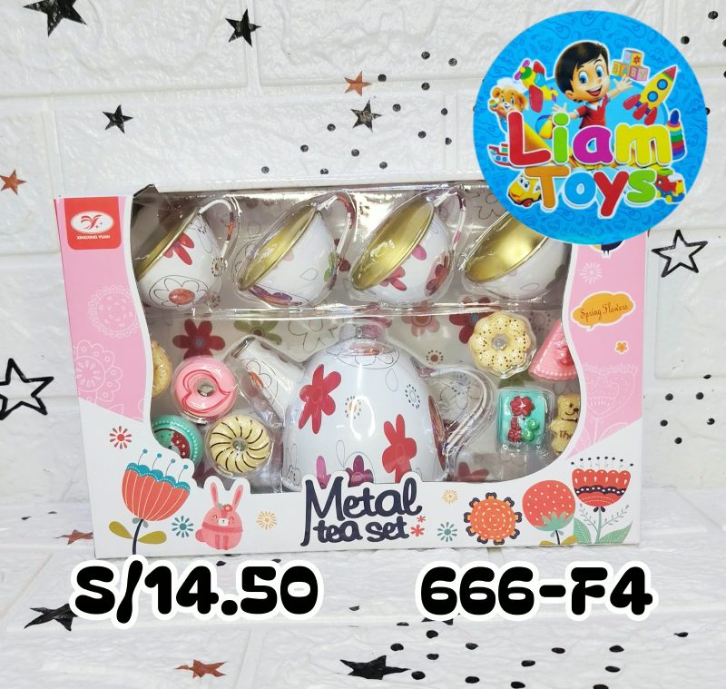SET DE TE METAL C/POSTRE