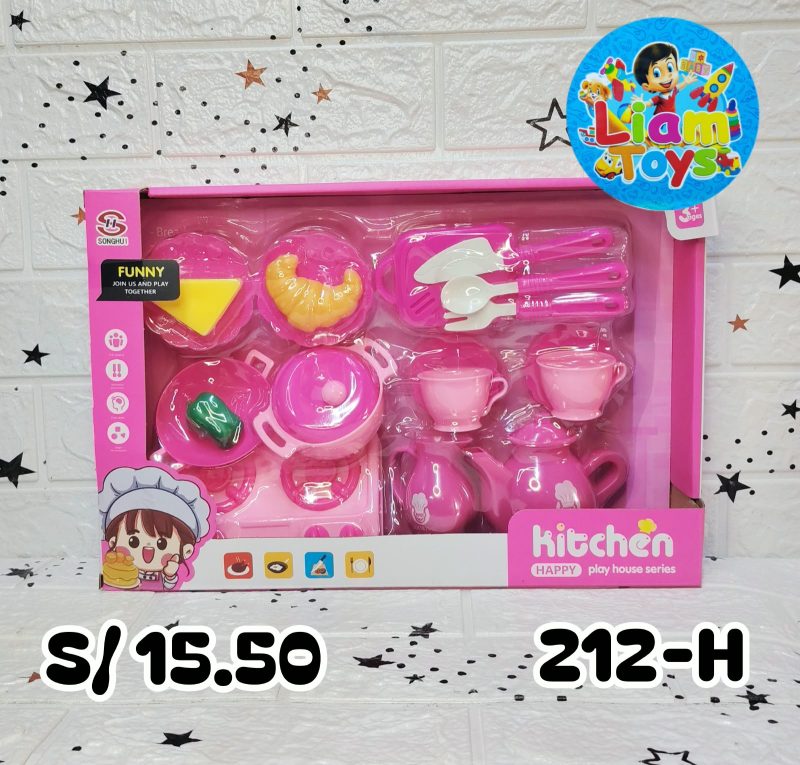 SET DE COCINA CAJA ROSA