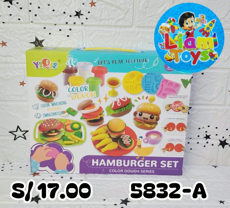 PLASTILINA HAMBURGUESA CAJA
