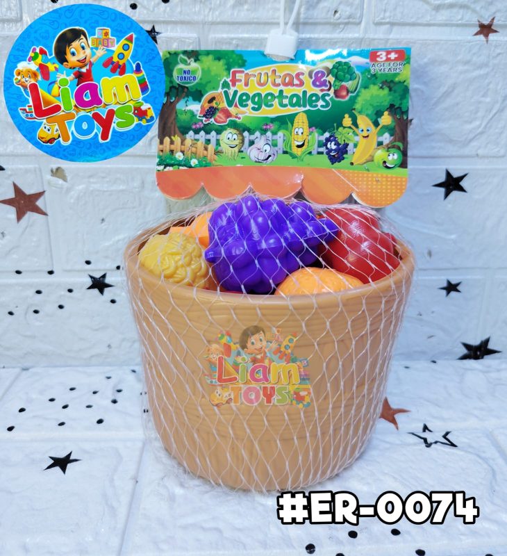 FRUTA Y VERDURA CANASTA MARRON