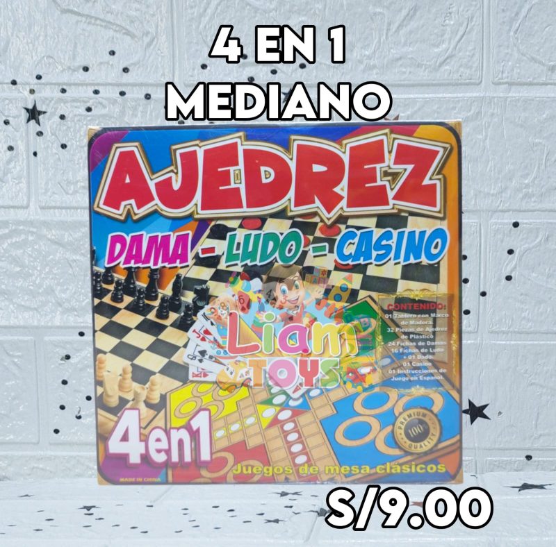 AJEDREZ 4 EN 1 MEDIANO